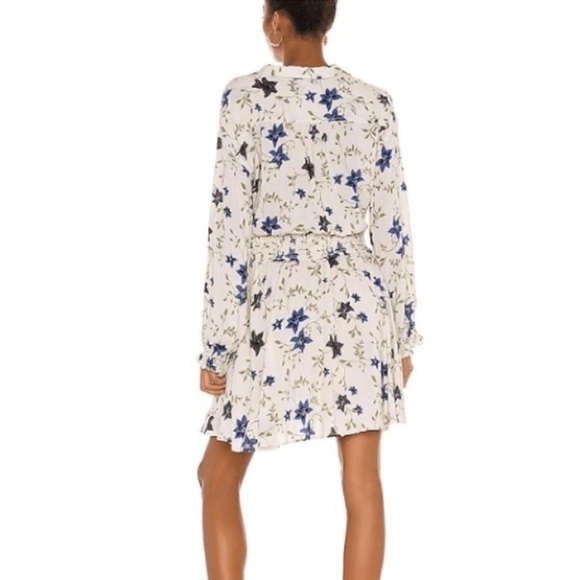 Free People Lighten Up Button Down Mini Shirt Dress Tea Combo Floral Sz S Boho - Picture 3 of 16